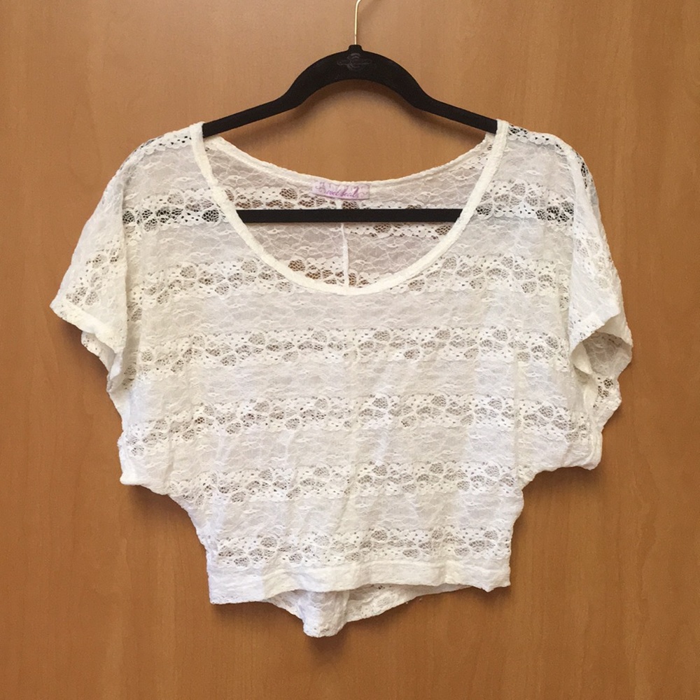 White Lace Crop Top